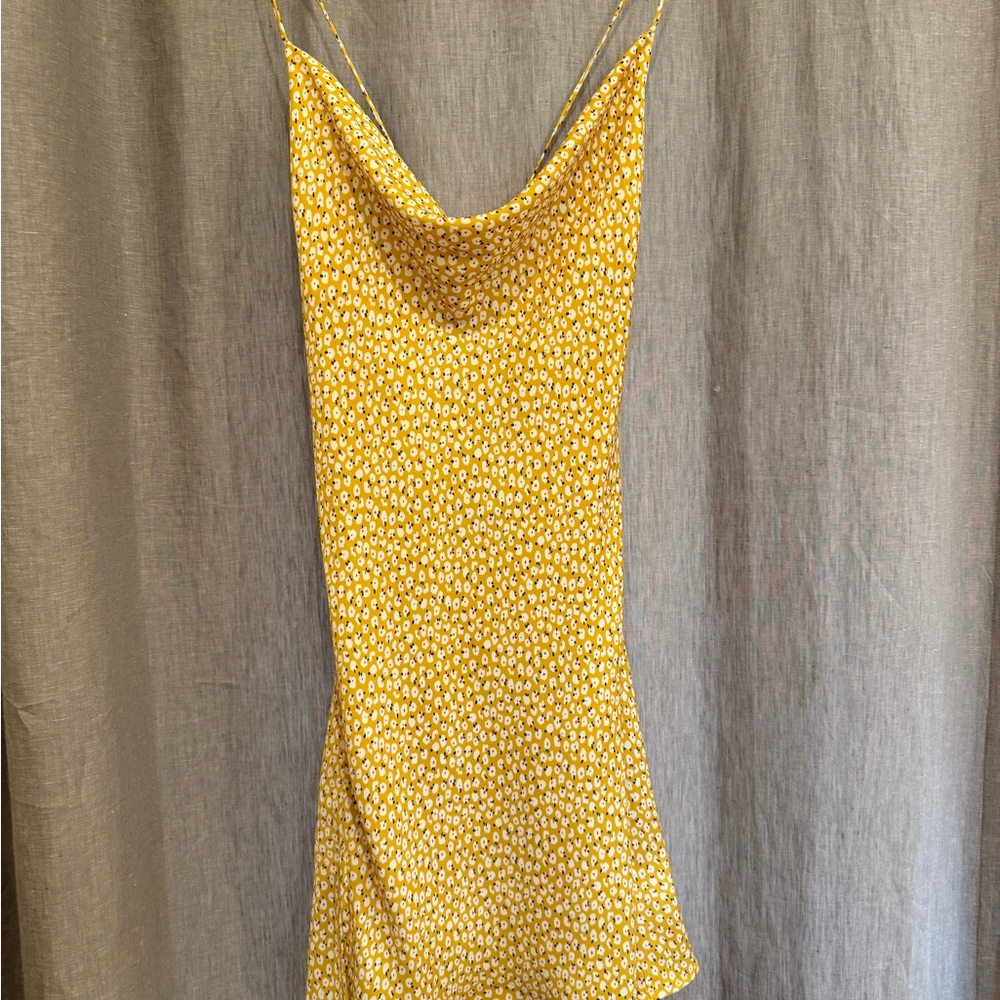 RESA Yellow Floral Mini Dress